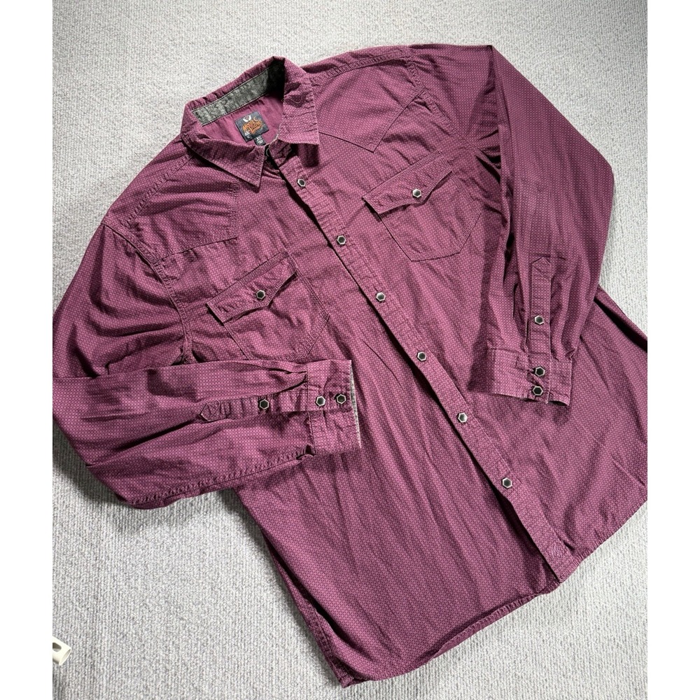 Moon Shine Brad Paisley Mens Button Down Shirt XL Long Sleeve Western Pearl Snap